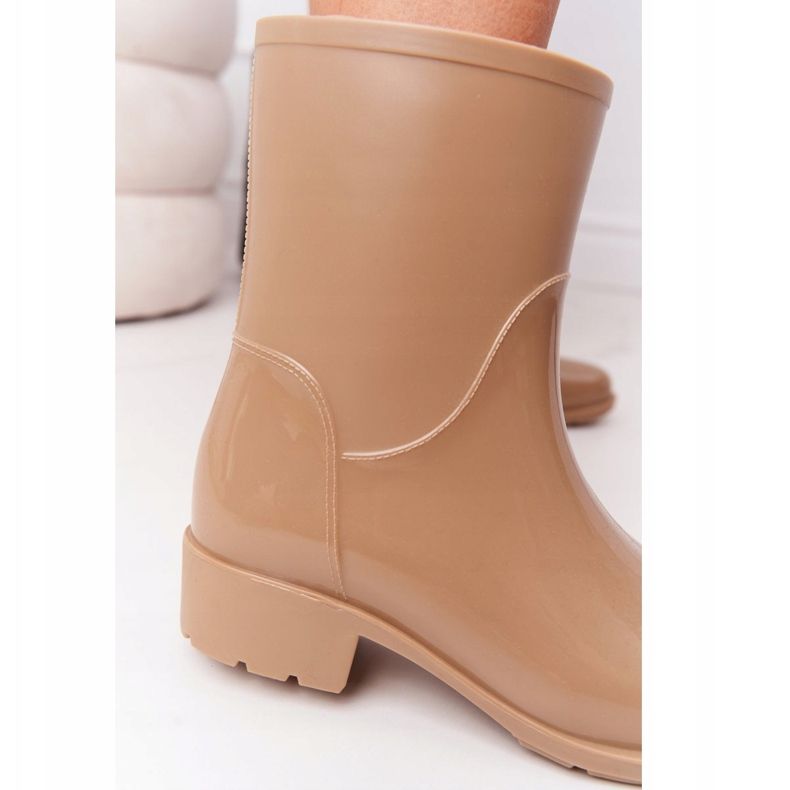 PS1 Cizme Shiny Galoshes Beige Jodhpur Rainy Day bej 1 PS1 Cizme Shiny Galoshes Beige Jodhpur Rainy Day bej 1