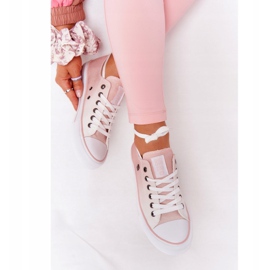 Adidași pentru femei Big Star HH274127 Ombre Pink alb roz 2