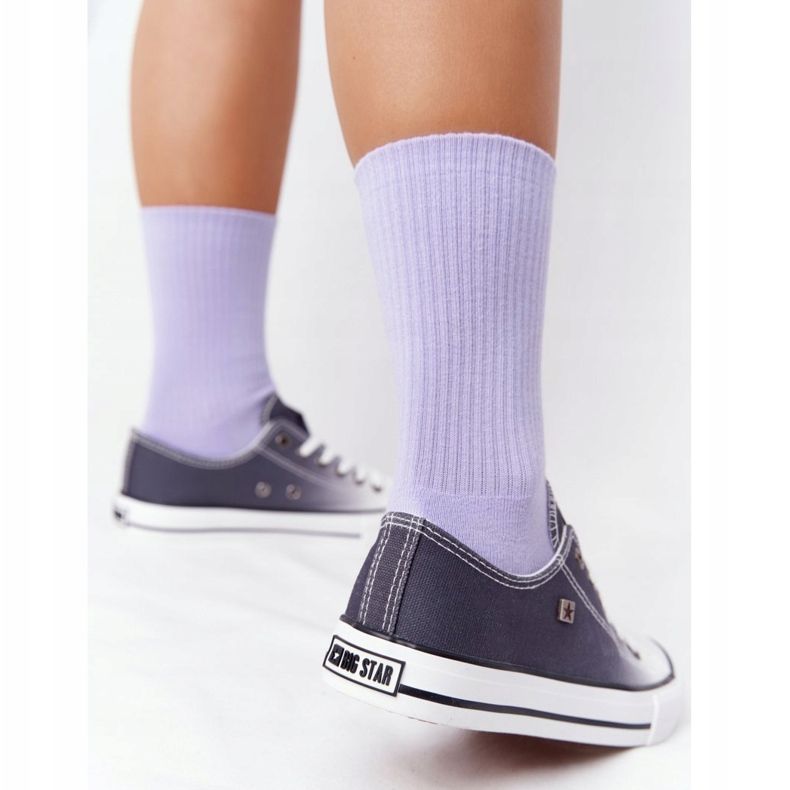 Adidași pentru femei Big Star HH274128 Ombre Black alb negru 1