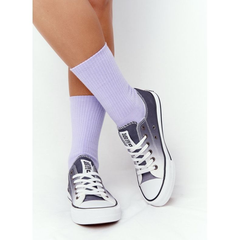 Adidași pentru femei Big Star HH274128 Ombre Black alb negru 2