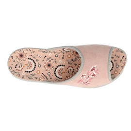 Pantofi de damă Befado floare VIKI 254D126 roz argint gri 1