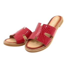 Filippo Flip -flops -uri strălucitoare ale femeilor roșii strălucitoare roșu 2