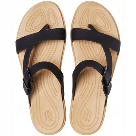 Sandale Crocs pentru femei Tulum Toe Post Negru 206108 00W 1