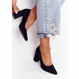 Pompe din piele de căprioară pe o bară Sergio Leone PB216 Negru 1