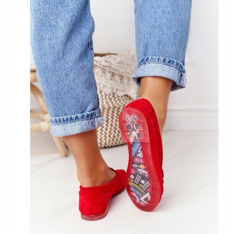 Mocasini din piele de căprioară Sergio Leone MK722 Roșu 1