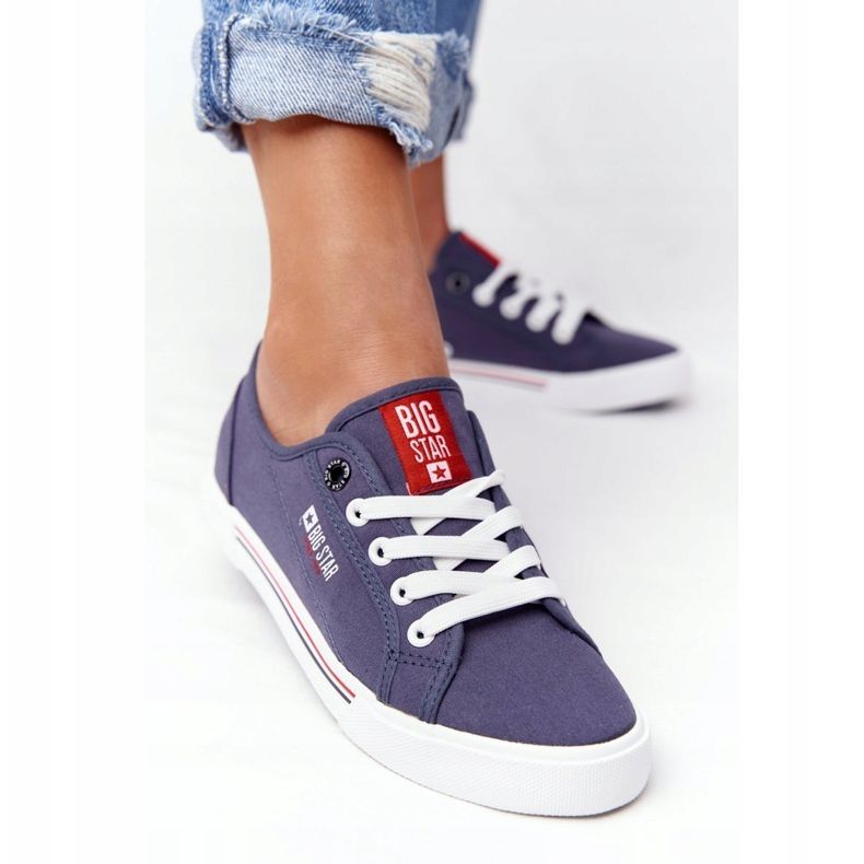 Adidași pentru femei Big Star HH274063 Blue Navy albastru marin 1