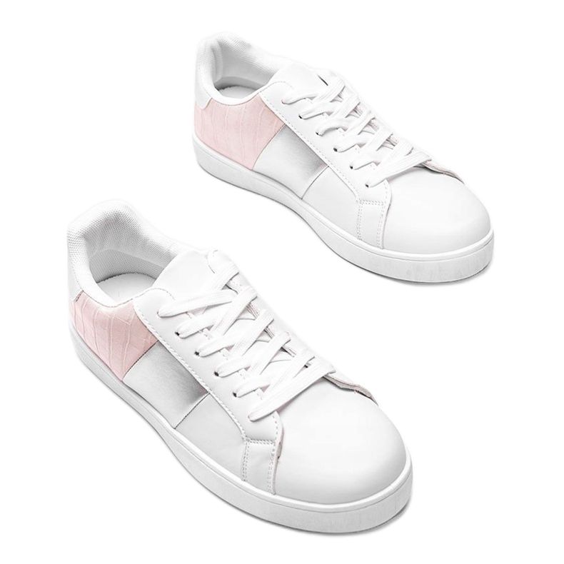 Adidași albi și roz pastel Haille 1 Adidași albi și roz pastel Haille 1