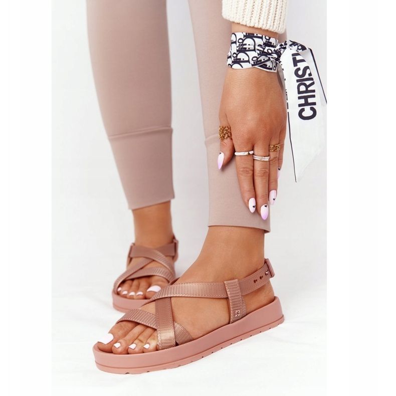 Sandale de cauciuc parfumate ecologice ZAXY HH285167 Nud bej roz 2