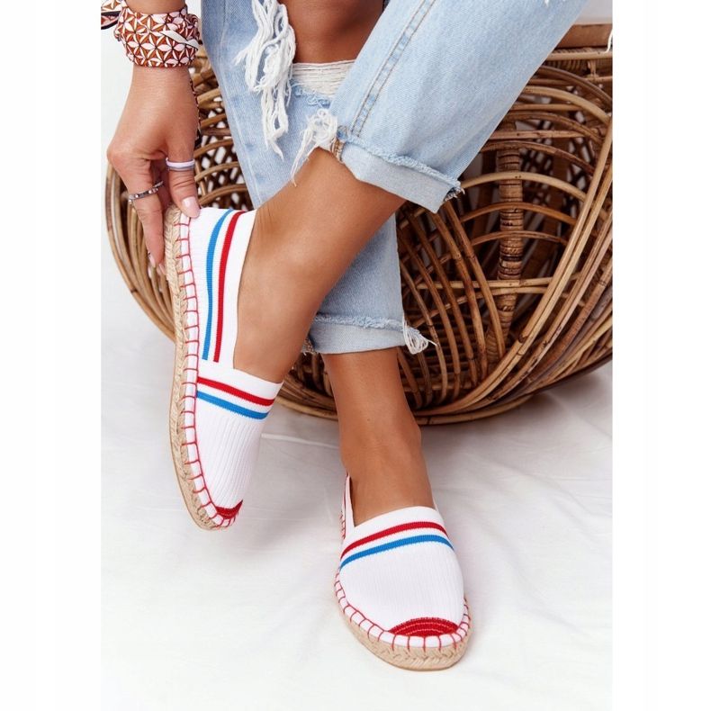 Espadrile Tommy Big Star HH274486 Alb roșu albastru 1