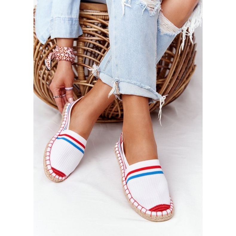 Espadrile Tommy Big Star HH274486 Alb roșu albastru 2