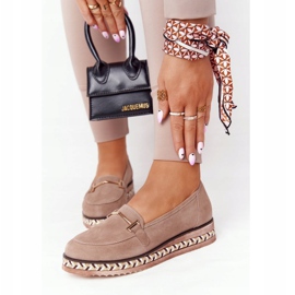 Mocasini pe platforma bej Laura Messi 2284 2