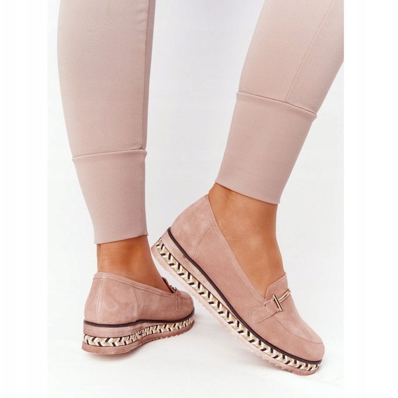 Mocasini pe platforma Laura Messi 2284 Roz 1