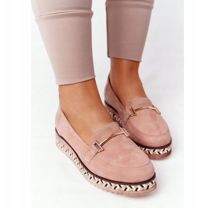 Mocasini pe platforma Laura Messi 2284 Roz 2