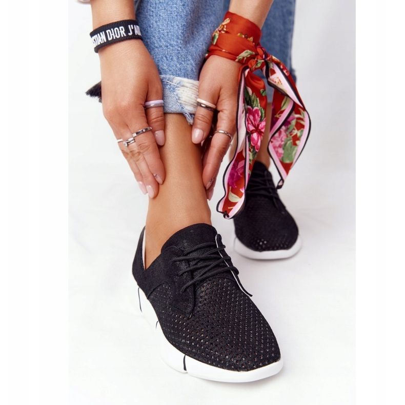 EVE Încălțăminte sport din piele neagră pentru femei Excursie de o zi negru 1