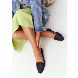 Mocasini de damă Sergio Leone MK700 Suede Black negru 1