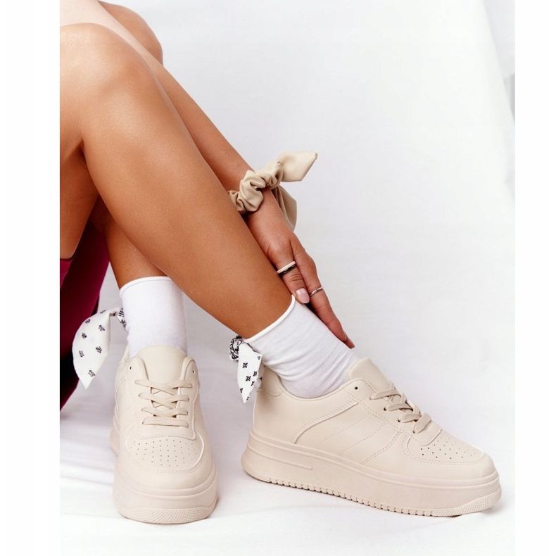 PS1 Încălțăminte sport pentru femei de pe platformă Bej This Is Me 2