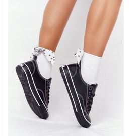 Adidași din piele pentru femei Big Star HH274145 Negru 1