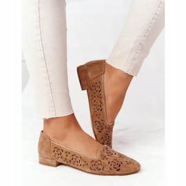 Mocasini ajurati Sergio Leone BL627 Roșu maro 2