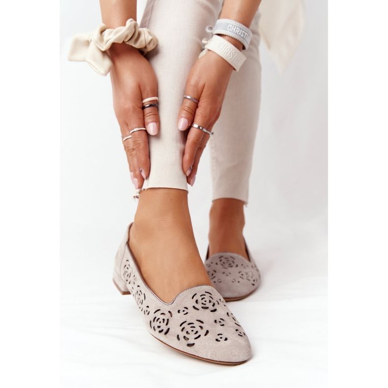 Mocasini ajurati Sergio Leone BL627 Cappuccino bej 2