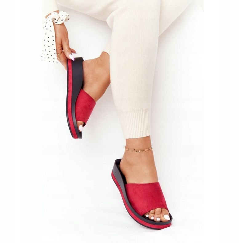 Papuci Pe Pană Vinceza 21-17113 Roșu negru 1