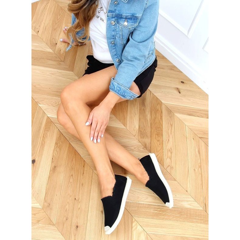 Espadrile dama negre 7105 Negre negru 2