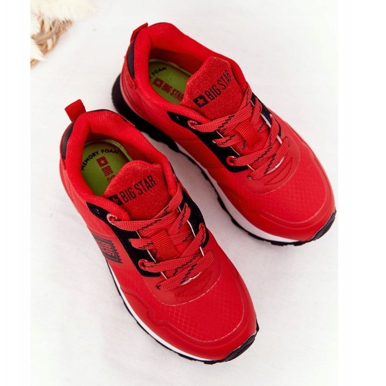 Încălțăminte sport pentru copii Foam de memorie Big Star HH374173 Roșu 2