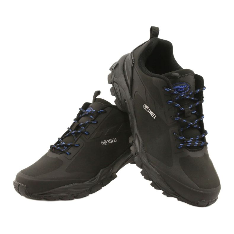 American Club Încălțăminte sport ADI legată cu coajă moale impermeabilă americană HL17 negru albastru 3 American Club Încălțăminte sport ADI legată cu coajă moale impermeabilă americană HL17 negru albastru 3