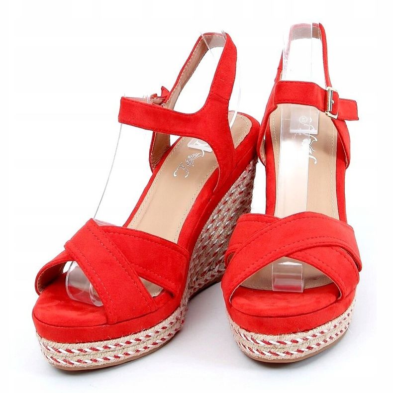 Sandale cu pene roșii WH-255 Roșu 2