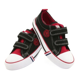 American Club Adidași negri American Velcro pentru copii americani Club American LH62 negru 3