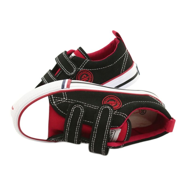 American Club Adidași negri American Velcro pentru copii americani Club American LH62 negru 4