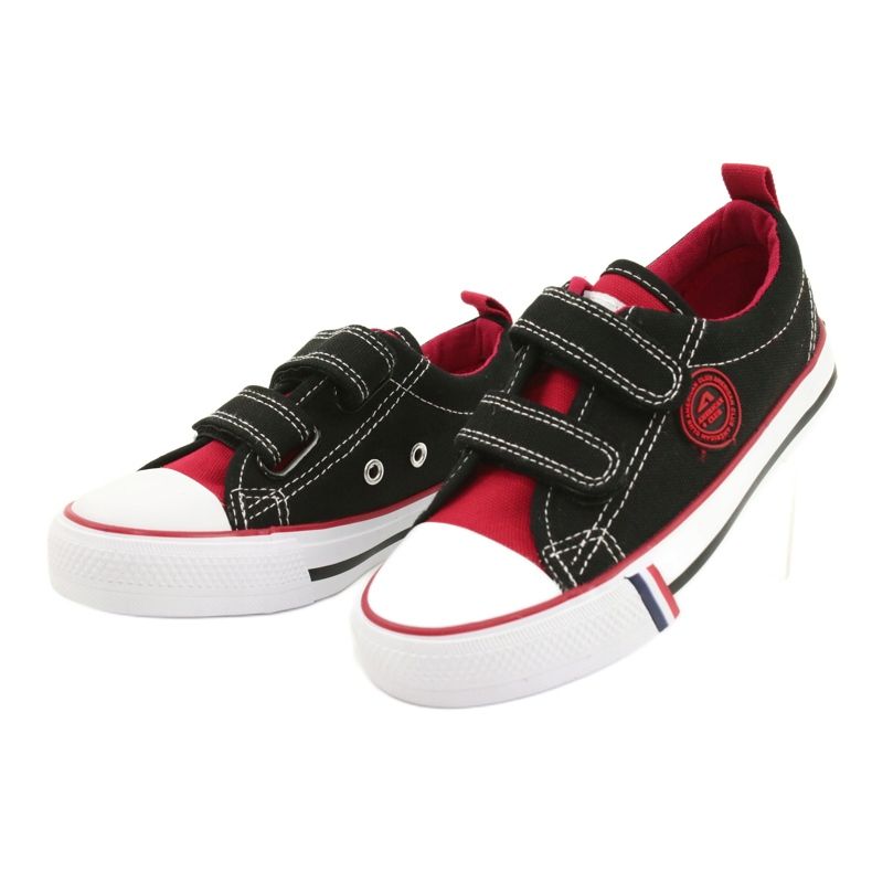 American Club Adidași negri American Velcro pentru copii americani Club American LH62 negru 2