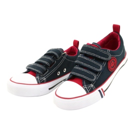 Pantofi pentru copii cu velcro American Club LH61 Bleumarin albastru 1