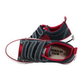 Pantofi pentru copii cu velcro American Club LH61 Bleumarin albastru 4