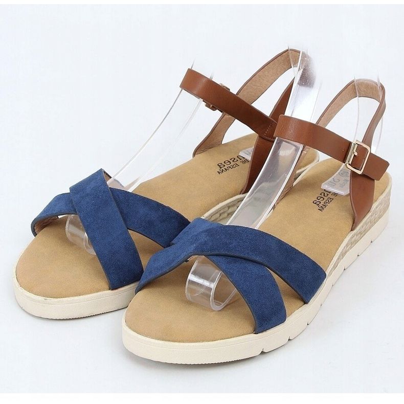 Sandale femei bleumarin 1031-15 Albastru maro albastru marin 1