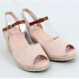 Espadrile deschise la picior bej 77-207 Nud maro 1