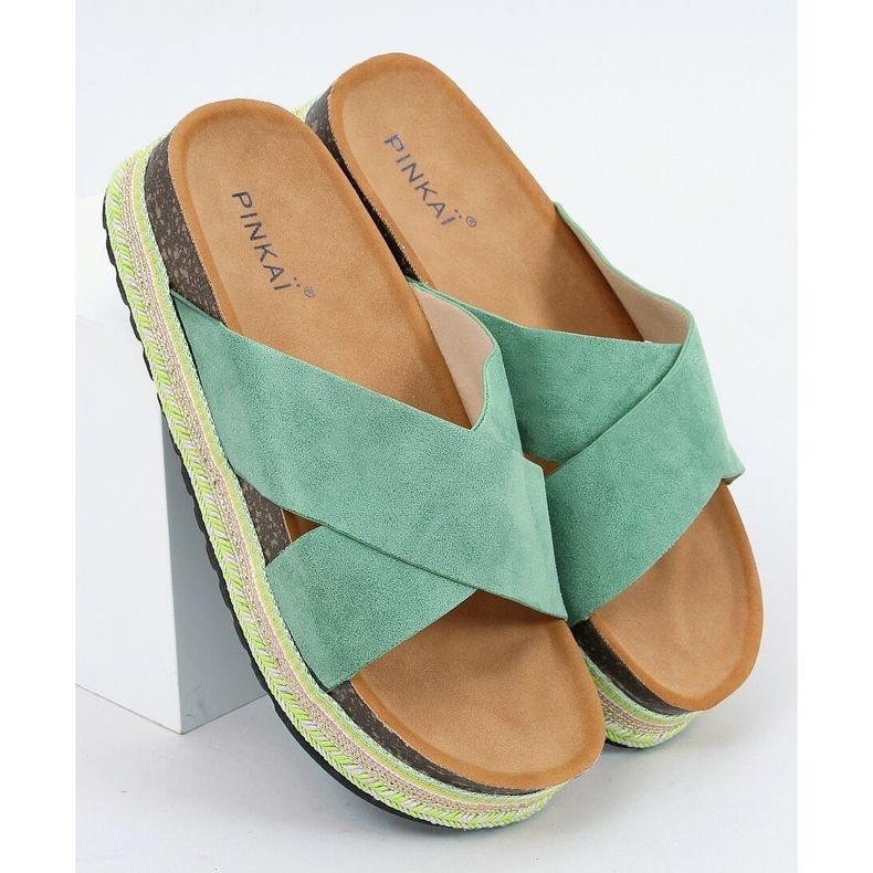 Papuci de plută verzi LS016 Verde 1