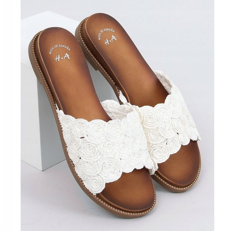 Papuci de damă albi H006 Blanco 1