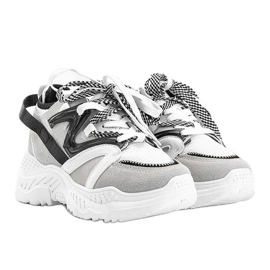 Adidași gri pe talpă groasă Aracela 1