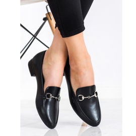 Sergio Leone Mocasini clasici cu piele ecologică negru 1