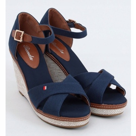 Sandale cu toc BL-70 Navy albastru marin 1