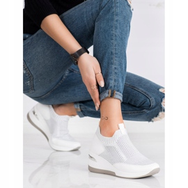 ARTIKER Tenisi Slip-On Wedge alb argint gri 2