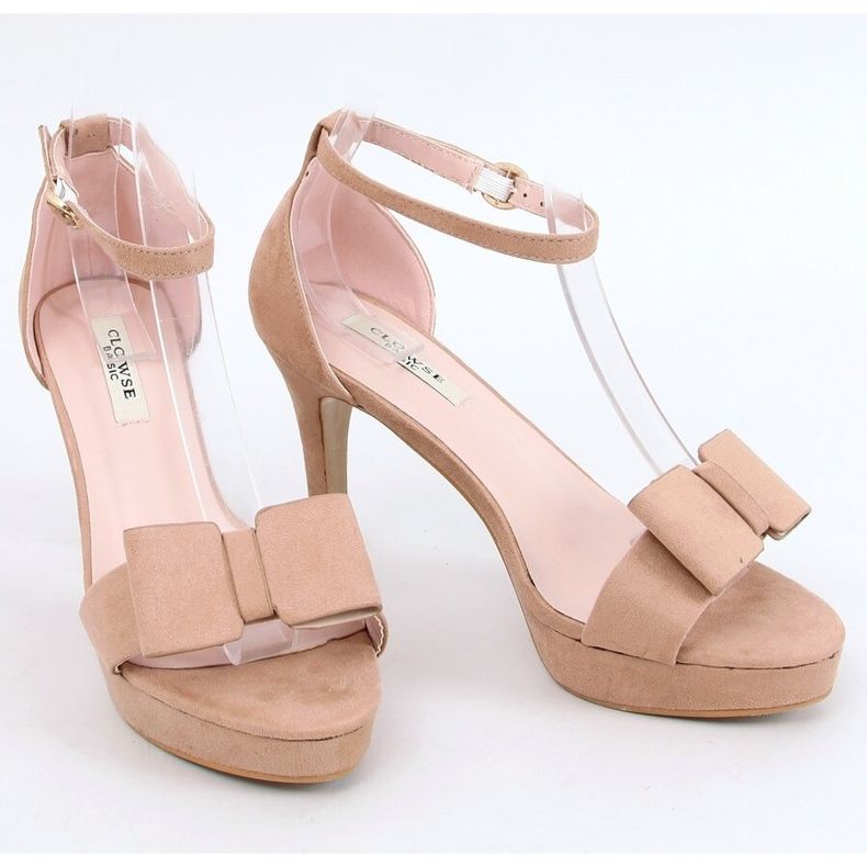 Sandale pe platforma bej 9R32 1