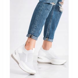 ARTIKER Tenisi Slip-On Wedge alb argint gri 1