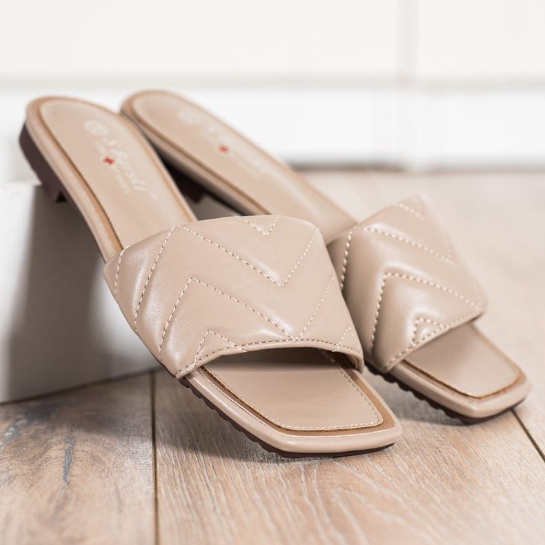 S. BARSKI Papuci S.BARSKI matlasati bej 1