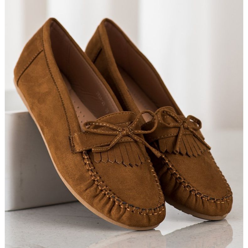 Diamantique Mocasini clasici maro 2