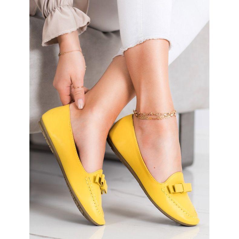 SHELOVET Lorzi galbeni cu piele ecologică 1