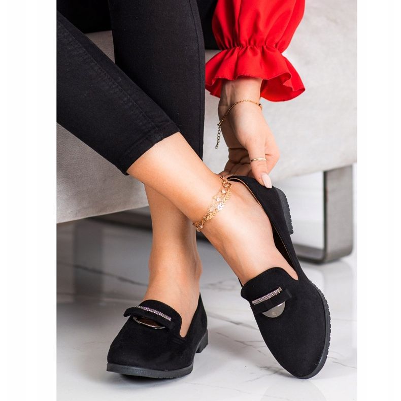 SHELOVET Domnii eleganți cu zirconiu cubic negru 1