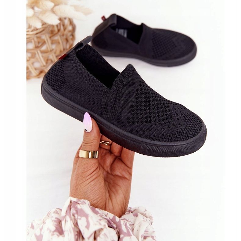 Adidași pentru copii Slip-On Big Star HH374107 negri negru 1 Adidași pentru copii Slip-On Big Star HH374107 negri negru 1