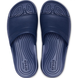 Papuci pentru copii Crocs Classic Slide pentru copii 204981 410 albastru marin 2