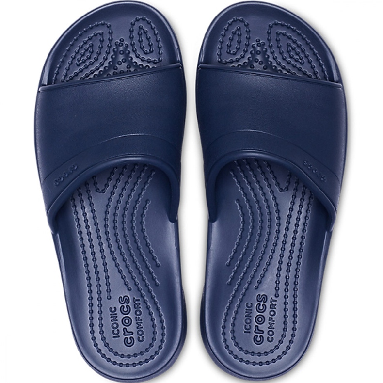 Papuci pentru copii Crocs Classic Slide pentru copii 204981 410 albastru marin 2